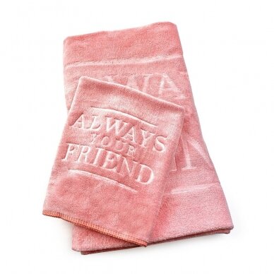 ALWAYS YOUR FRIEND Mini Microfiber Pet Towel Pink 40x40cm